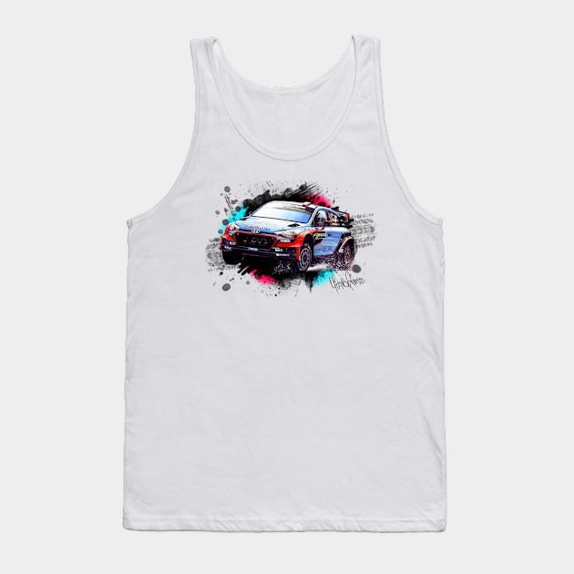 Dani Sordo's Hyundai i20 WRC Tank Top by Mario Ramos Rally Art